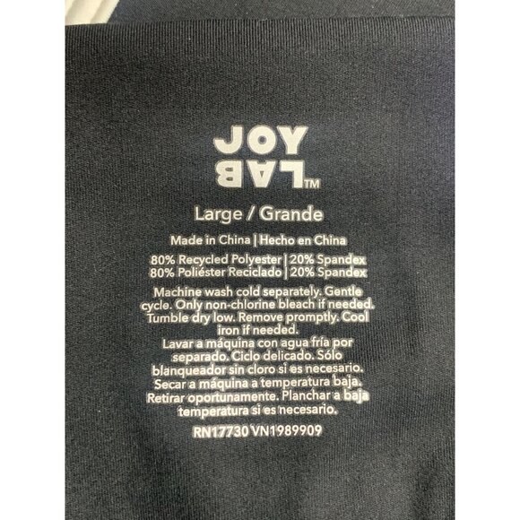 JoyLab Junior Black Activewear High-Rise Moisture-Wicking Leggings Size Large - Picture 7 of 7